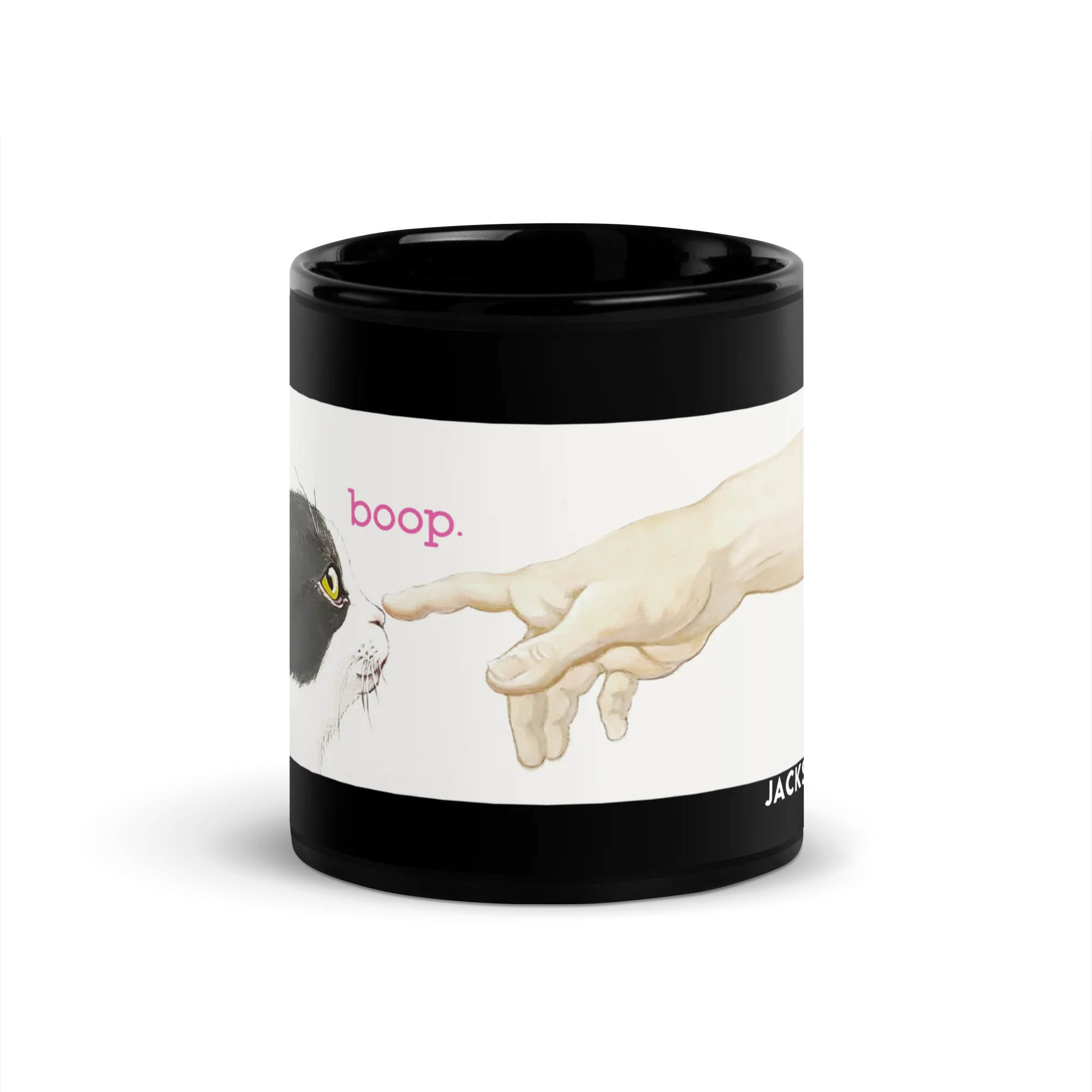 boop Michelangelo Black Glossy Mug - Jackson Galaxy