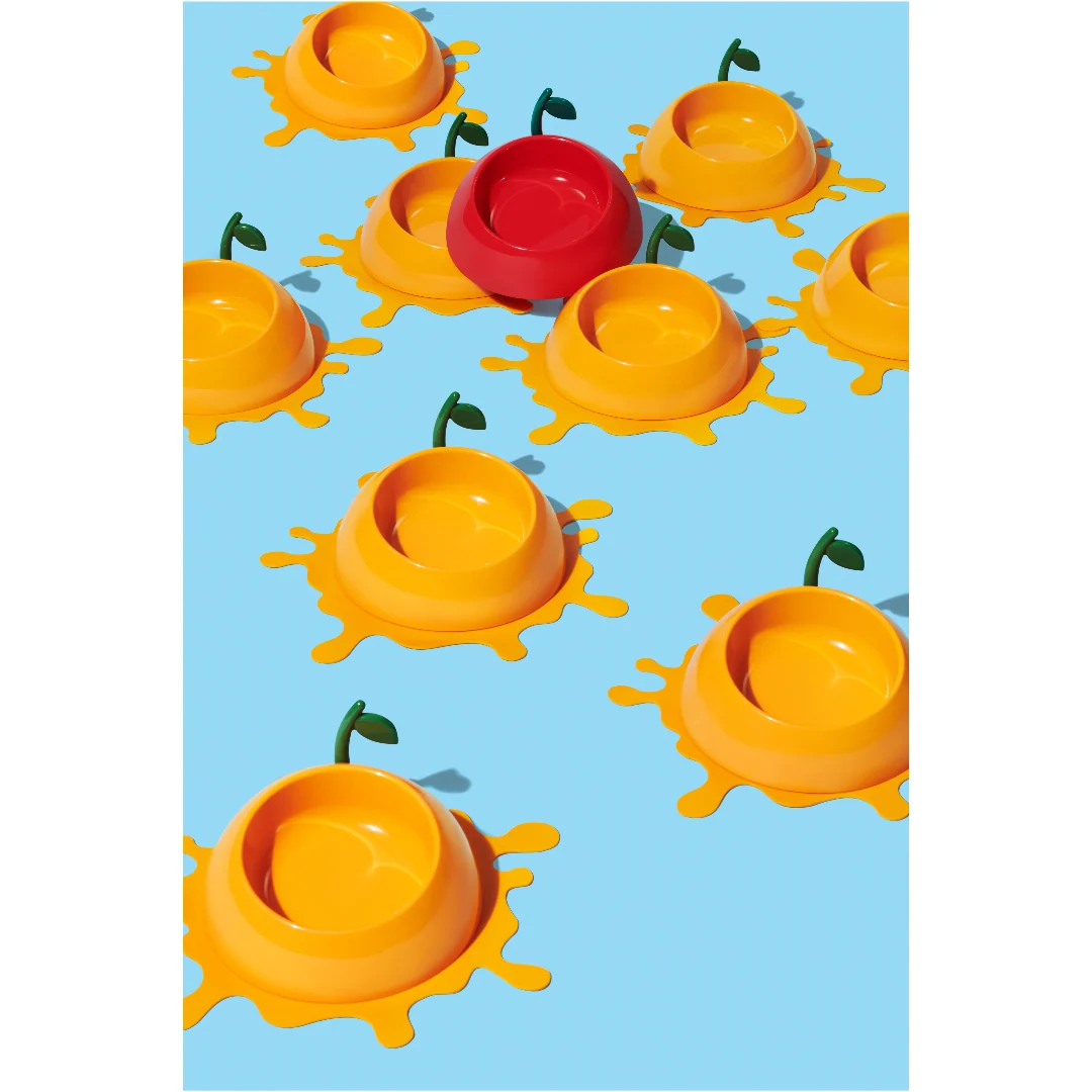 Juicy Tangerine Pet Bowl, Spoon & Mat Set by Vetreska - Image 5