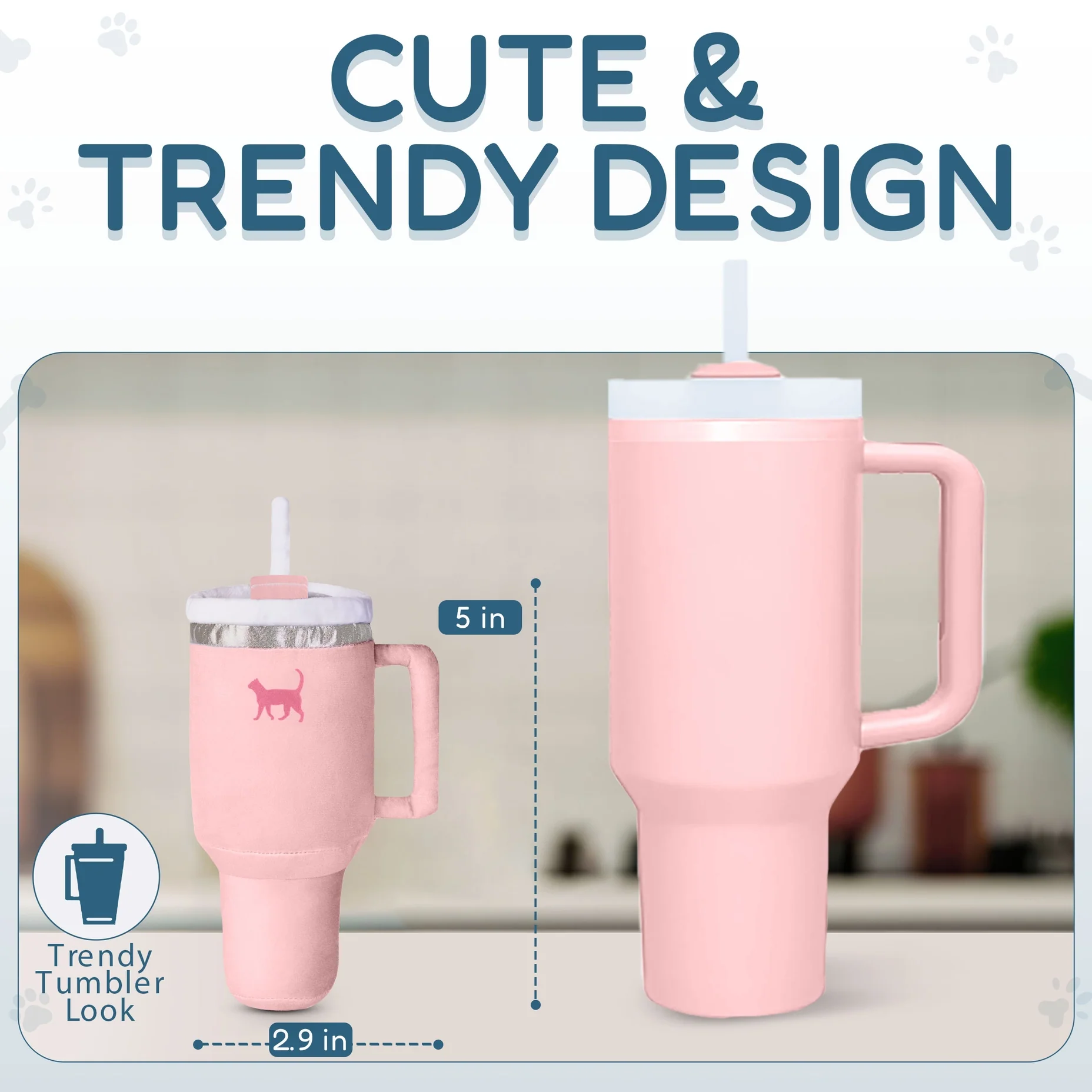 Kitty Cup Cat Tumbler Toy with Catnip & Crinkle Paper by PUPROAR - Image 6