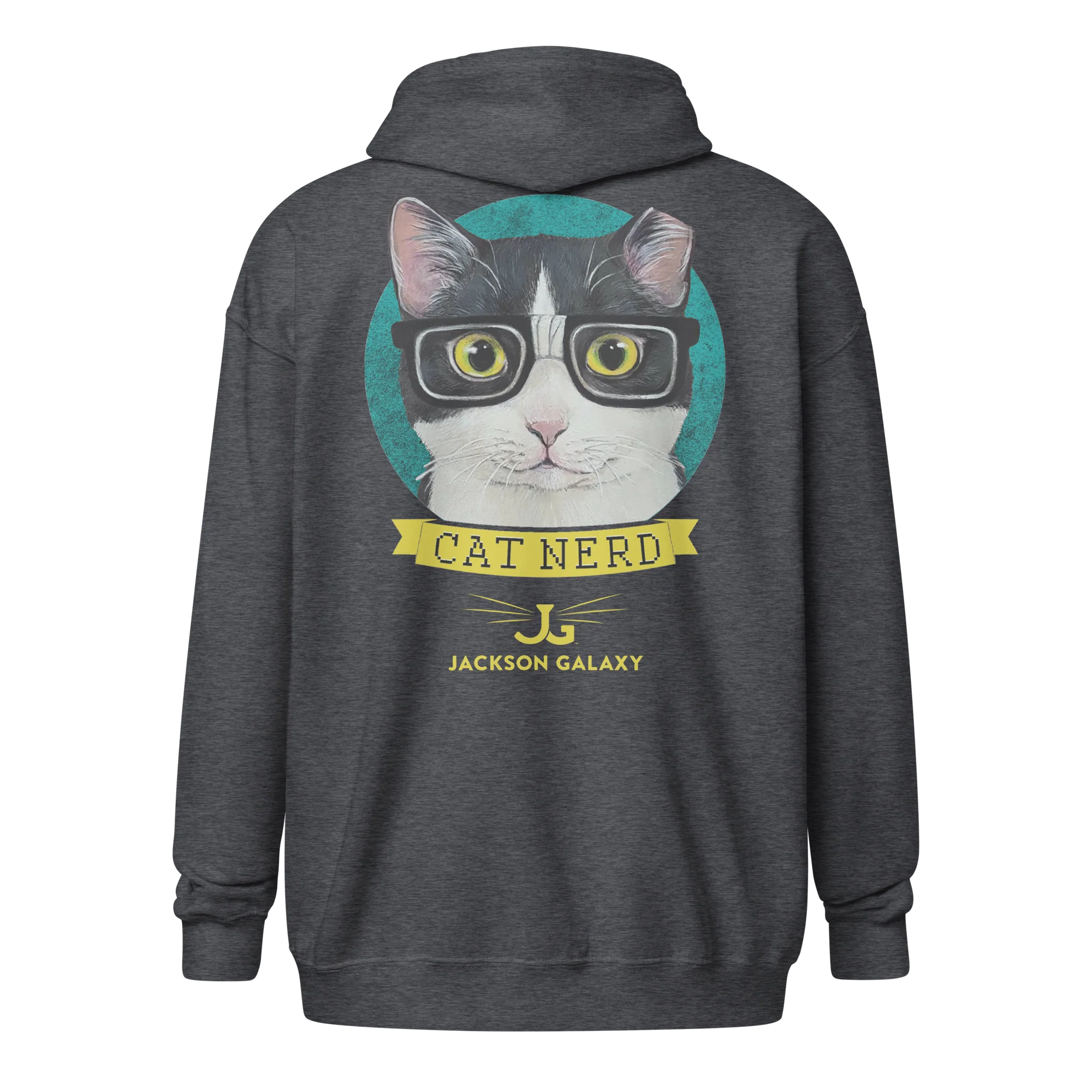 Cat Nerd Unisex Heavy Blend Zip Hoodie - Jackson Galaxy
